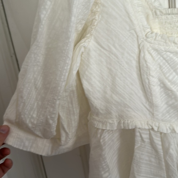 Free People White Frilly Top - Picture 4 of 6
